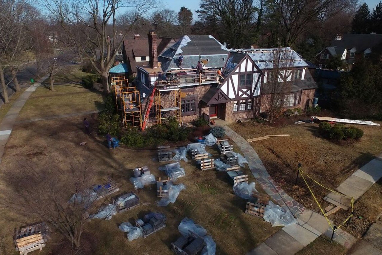 Vermont Slate Roof on a English Tudor home in Haddonfield NJ